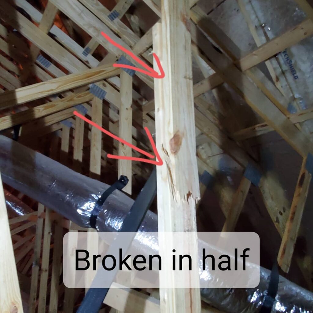 Broken Truss, Home Inspection