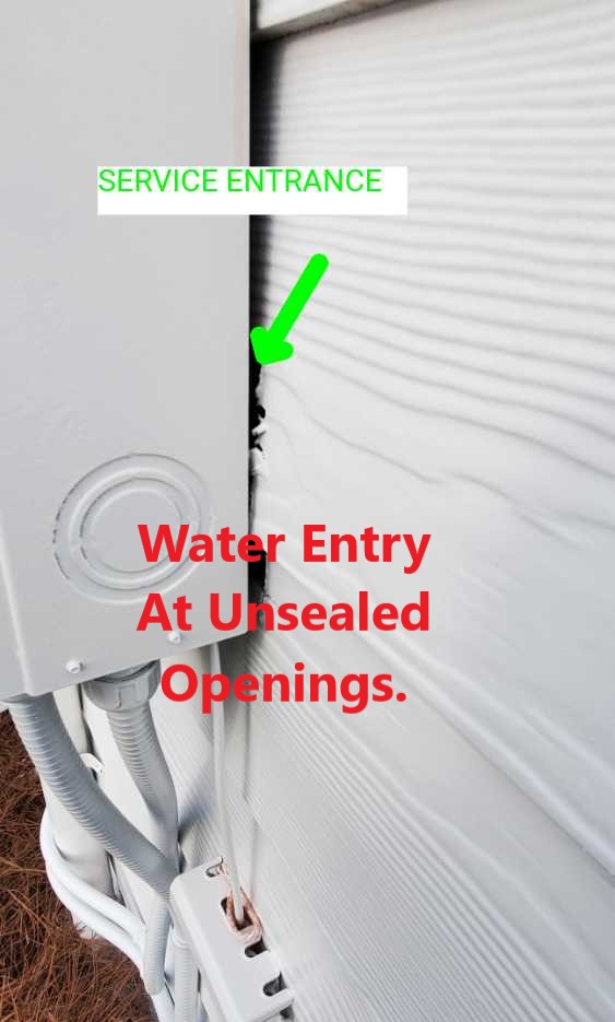 Penetrations in the exterior of the home should be sealed to prevent moisture and insect penetration.  Noted by Powerworks Inspections during a New Construction home inspection.