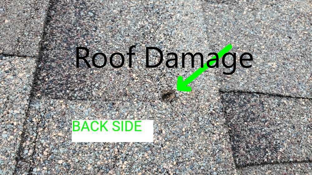 Damage shingles noted during a 11 Month Warranty during an inspection by Powerworks Inspections