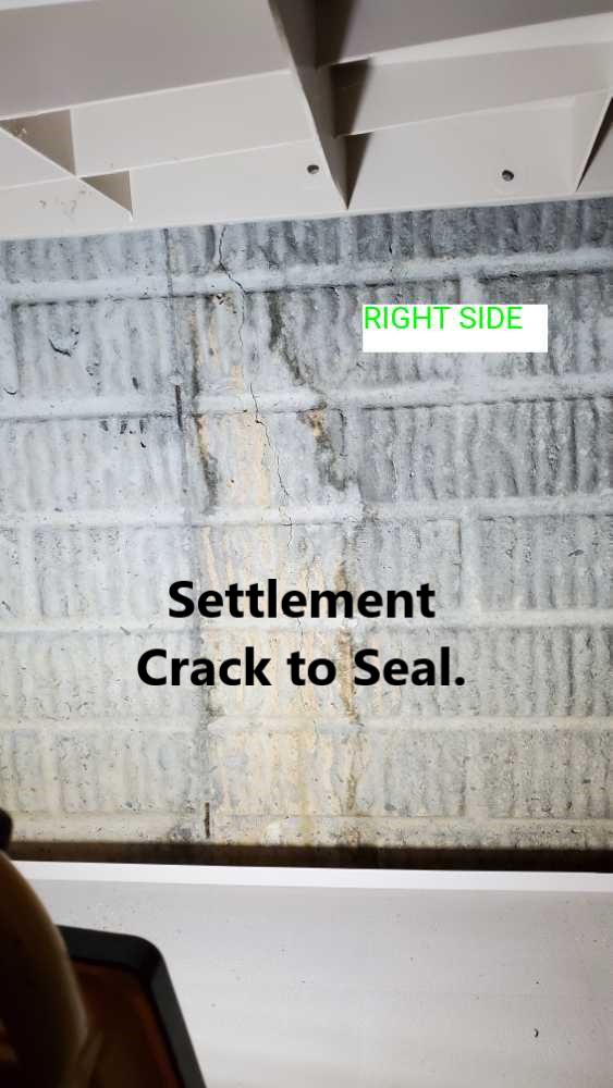 Settlement crack was discovered in the foundation wall. This was a typical hairline crack. However, the crack was significant enough to allow some leakage. This crack should be sealed to prevent leakage and further water wear. This was discovered by Powerworks Inspections during a 11-Month Warranty Inspection.